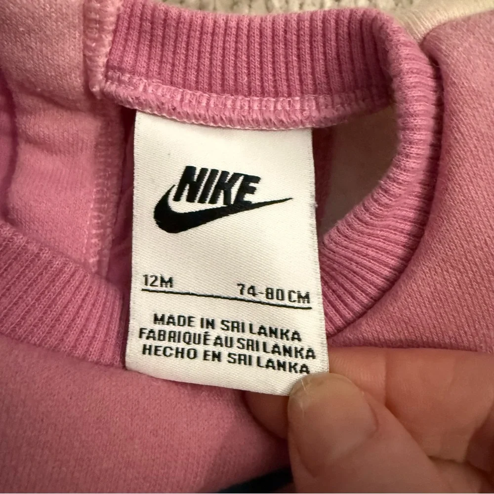 Nike Baby Tie-Dye Sweatshirt Pink Yellow Logo Pullover‎ 12M Colorful Classic